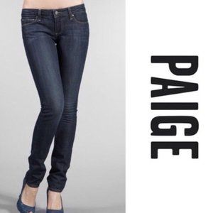 PAIGE Blue Heights Low Rise Skinny Leg Size 28